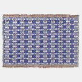 Stijlvol blauw en beige patroon deken (Voorkant)