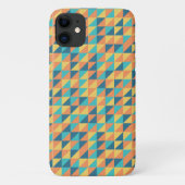 Stijlvol blauw en geel geometrisch pastelpatroon Case-Mate iPhone case (Achterkant)