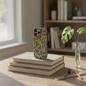 Stijlvol blauw en geel geometrisch pastelpatroon Case-Mate iPhone case