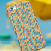 Stijlvol blauw en geel geometrisch pastelpatroon Case-Mate iPhone case