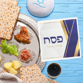 Stijlvol blauw en goud Pesach Pascha Pascha Servet
