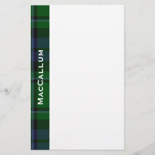 Stijlvol blauw en groen MacCallum Tartan Briefpapier