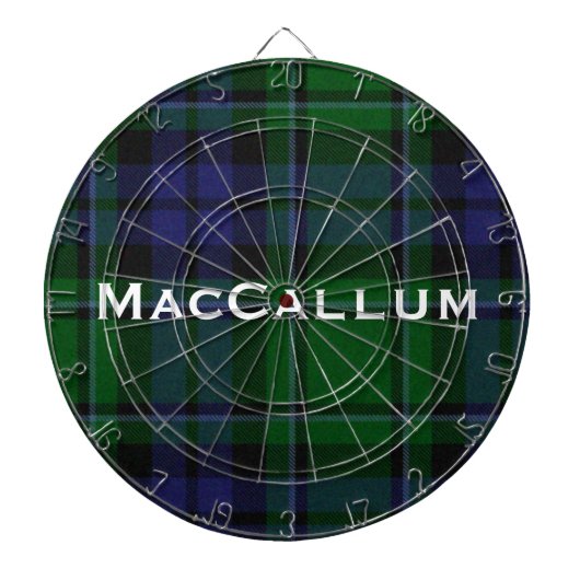 Stijlvol blauw en groen MacCallum Tartan Dartbord (Voorkant)