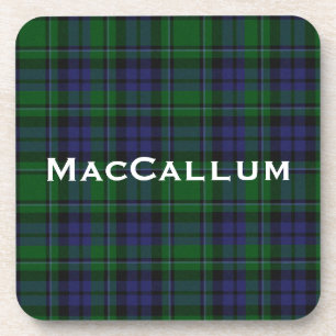 Stijlvol blauw en groen MacCallum Tartan Drankjes Onderzetter