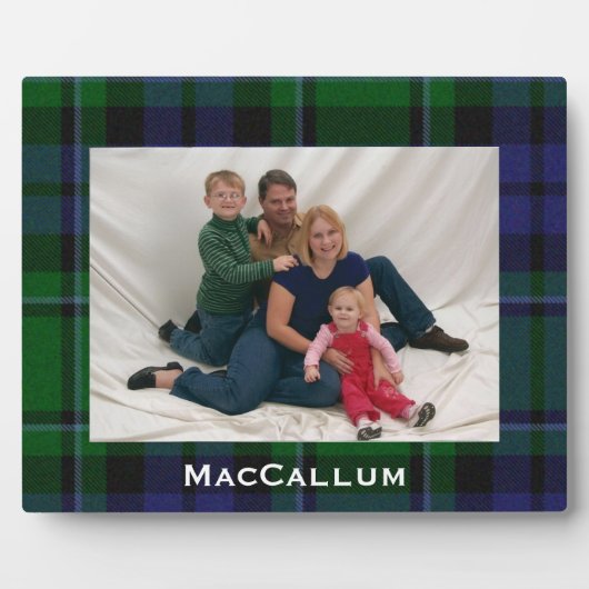 Stijlvol blauw en groen MacCallum Tartan Fotoplaat (Voorkant)