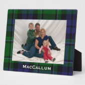 Stijlvol blauw en groen MacCallum Tartan Fotoplaat (Zijkant)