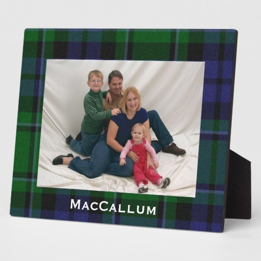 Stijlvol blauw en groen MacCallum Tartan Fotoplaat (Zijkant)