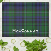 Stijlvol blauw en groen MacCallum Tartan Theedoek (Gevouwen)