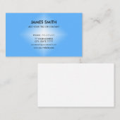 Stijlvol blauw en wit diamantverloop  visitekaartje (Voorkant / Achterkant)