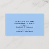 Stijlvol blauw en wit Vlaams Visitekaartje (Achterkant)