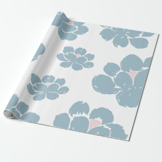 Stijlvol blauw- en witboek boho-omslagpapier cadeaupapier