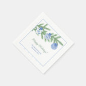 Stijlvol blauw en witte Feestdagen Servet (Hoek)