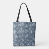 Stijlvol blauw en witte Floral Tote Bag (Achterkant)