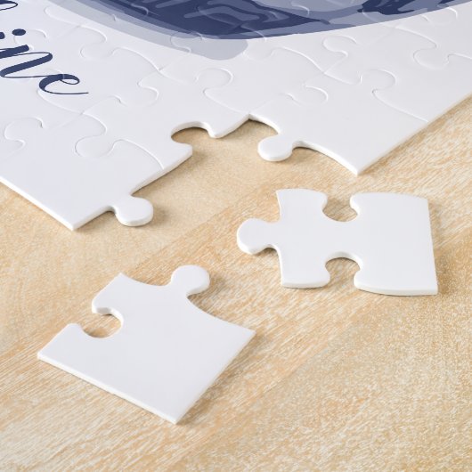 Stijlvol blauw en witte gember jar afdrukken legpuzzel (Zijkant)