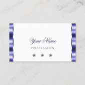Stijlvol blauw en witte zwelgen Elegant Visitekaartje (Voorkant)