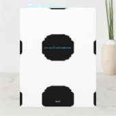 Stijlvol blauw en zwart Happy Birthday Husband Kaart (Achterkant)