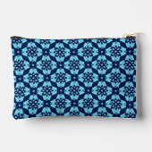 Stijlvol blauw geometrisch bloemenpatroon etui (Achterkant)