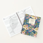 Stijlvol  blauw, gepersonaliseerd recept notitieboek (Binnen)