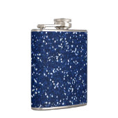 Stijlvol blauw glitter heupfles (Rechts)