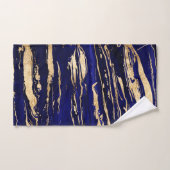 Stijlvol blauw goud Abstract marmer Bad Handdoek (Handdoek)