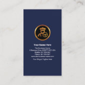 Stijlvol blauw grunge textuur Gold Line Chauffeur Visitekaartje (Achterkant)