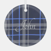 Stijlvol blauw Hoesje-Mate iPhone Case Glas Ornament (Voorkant)