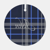 Stijlvol blauw Hoesje-Mate iPhone Case Glas Ornament (Achterkant)