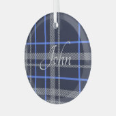 Stijlvol blauw Hoesje-Mate iPhone Case Glas Ornament (Voorkant links)