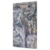 Stijlvol blauw Kantoor met marmereffect Klembord (Links)