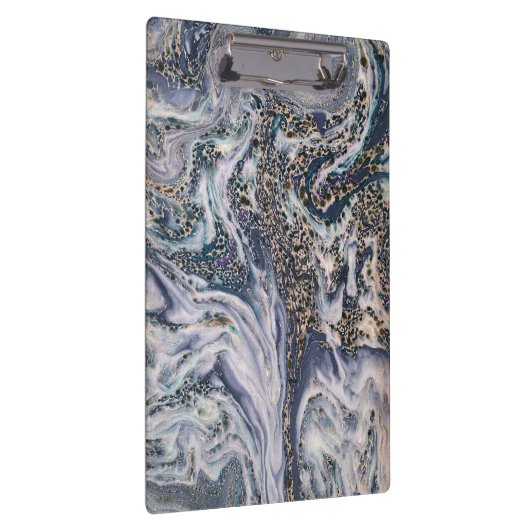 Stijlvol blauw Kantoor met marmereffect Klembord (Rechts)