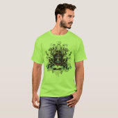 Stijlvol blauw kruisontwerp t-shirt (Voorkant volledig)