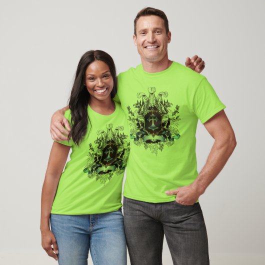 Stijlvol blauw kruisontwerp t-shirt (Unisex)