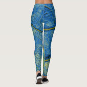Stijlvol blauw lef leggings (Achterkant)