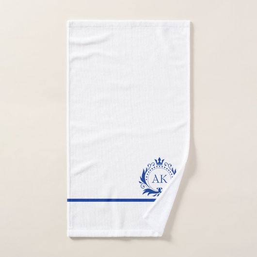 Stijlvol blauw luxe Lijst en kroon Bad Handdoek (Handdoek)