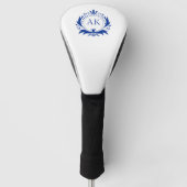 Stijlvol blauw luxe lijst en kroon golfheadcover (Voorkant)
