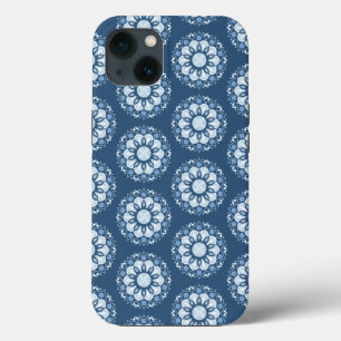 Stijlvol blauw Mandala Modern Trendy Case-Mate iPhone Case