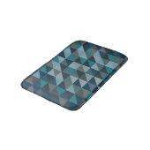 Stijlvol blauw ombre modern geometrisch patroon badmat (Gekanteld)