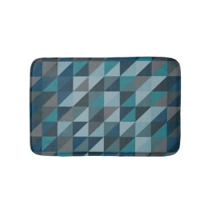 Stijlvol blauw ombre modern geometrisch patroon badmat