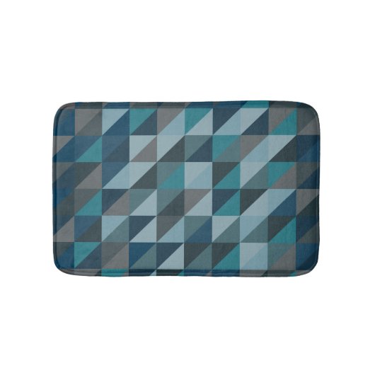 Stijlvol blauw ombre modern geometrisch patroon badmat (Voorkant)