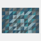Stijlvol blauw ombre modern geometrisch patroon inpakpapier vel (Voorkant 2)
