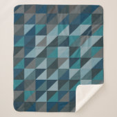 Stijlvol blauw ombre modern geometrisch patroon sherpa deken (Voorkant)