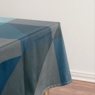 Stijlvol blauw ombre modern geometrisch patroon tafelkleed