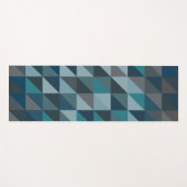 Stijlvol blauw ombre modern geometrisch patroon yogamat (Voorkant (horizontaal))
