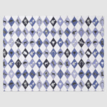 Stijlvol Blauw Paardrijden Diamant Patroon