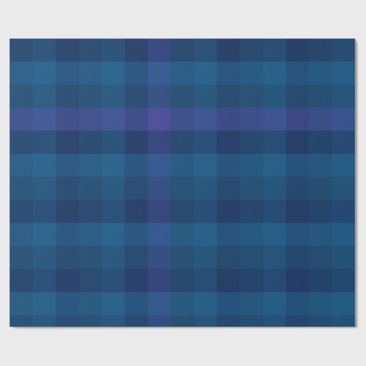 Stijlvol blauw Paars Check Geometric Pset Pattern Cadeaupapier (Vlak)