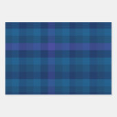 Stijlvol blauw Paars Check Geometric Pset Pattern Inpakpapier Vel (Voorkant 3)
