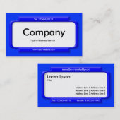 Stijlvol blauw paneel - blauw (0033FF) Visitekaartje (Voorkant / Achterkant)