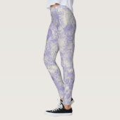 Stijlvol Blauw Parijs Toile-ontwerp Leggings (Links)