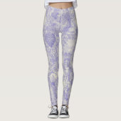 Stijlvol Blauw Parijs Toile-ontwerp Leggings (Voorkant)