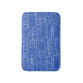 Stijlvol Blauw Patroon Badmat (Voorkant Verticaal)